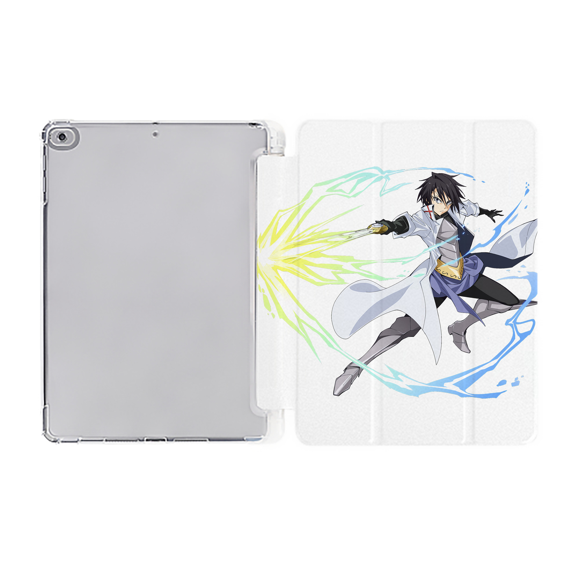 （画像用） 転スラ Regarding Reincarnated to Slime IPad ケース ペン収納付き 三つ折りスタンド PUレザー×シリコン 対応機種9.5/10.5/10.9インチ